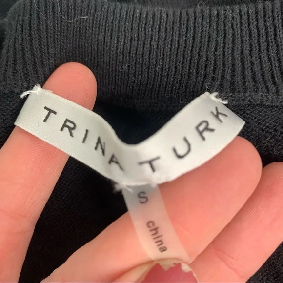 Trina Turk V Neck Half Sleeve Cardigan Sweater - Picture 7 of 8